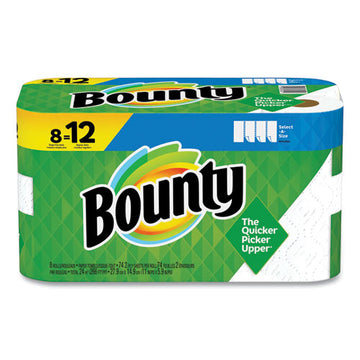 Bounty® Select-a-size Kitchen Roll Paper Towels, 2-ply, White, 5.9 X 11, 74 Sheets-single Plus Roll, 8 Rolls-carton freeshipping - TVN Wholesale